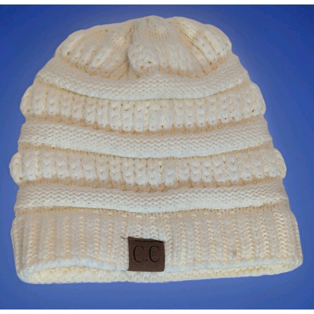 C.C Beanie Hat Women's Soft Knit Beanie Winter Warm Stretch